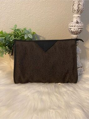 YSL Textured Travel Pouch or Clutch - Vintage Unisex